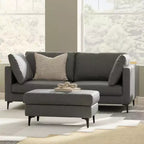 Divano WyndenHall Lana 76" con pouf, stile Mid-Century