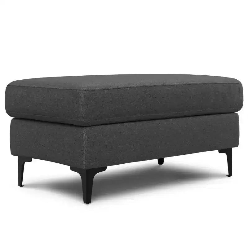 Divano WyndenHall Lana 76" con pouf, stile Mid-Century
