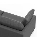 Divano WyndenHall Lana 76" con pouf, stile Mid-Century