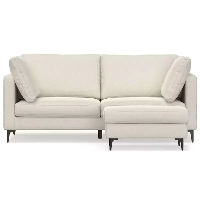 Divano WyndenHall Lana 76" con pouf, stile Mid-Century