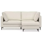 Divano WyndenHall Lana 76" con pouf, stile Mid-Century
