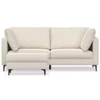 Divano WyndenHall Lana 76" con pouf, stile Mid-Century