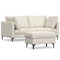 WyndenHall Lana 76" Mid Century Sofa with Ottoman Set
