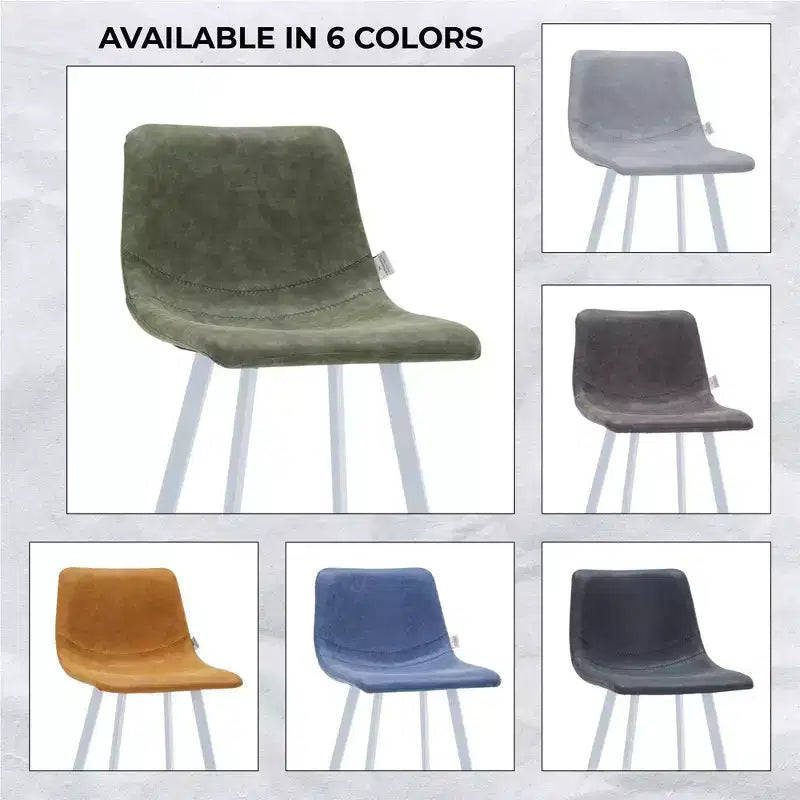 LeisureMod Elland Sgabello da Bar Imbottito in Pelle da 41" con Gambe in Ferro - Sgabello da Bancone Moderno con Base e Poggiapiedi Bianchi per Cucina, Bar e Pub