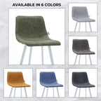 LeisureMod Elland Sgabello da Bar Imbottito in Pelle da 41" con Gambe in Ferro - Sgabello da Bancone Moderno con Base e Poggiapiedi Bianchi per Cucina, Bar e Pub