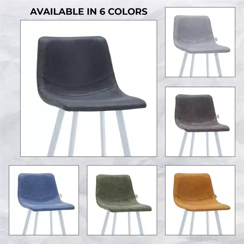 LeisureMod Elland Sgabello da Bar Imbottito in Pelle da 41" con Gambe in Ferro - Sgabello da Bancone Moderno con Base e Poggiapiedi Bianchi per Cucina, Bar e Pub