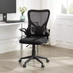 VECELO Office Chair with Mesh Mid Back Adjustable Height & Lumbar Support Ergonomic Computer Task Chair for Home/Study/Working, Black