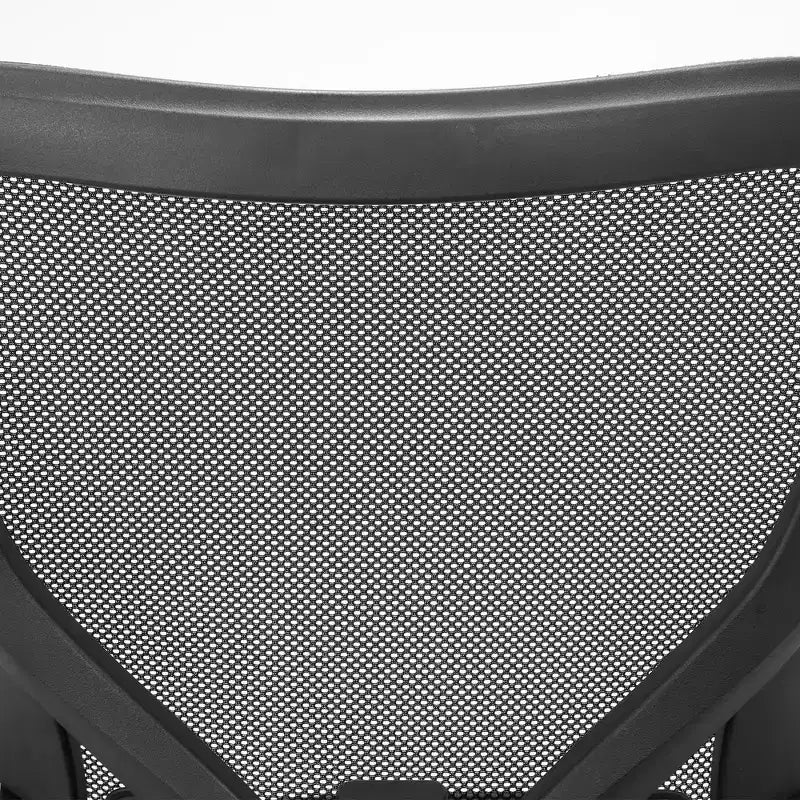 Sedia da ufficio VECELO con schienale a rete di media altezza, regolabile in altezza e con supporto lombare, sedia da computer ergonomica per casa/studio/lavoro, nera
