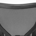 Sedia da ufficio VECELO con schienale a rete di media altezza, regolabile in altezza e con supporto lombare, sedia da computer ergonomica per casa/studio/lavoro, nera