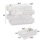 Cassettiera Famapy con struttura bianca non abbinata dal design creativo, 8 cassetti