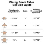 Dovelina Tavolo da Pranzo Rotondo Mid-Century, Tavolo da Cucina in Legno, Tavolo da Pranzo per 4 Persone - Nero