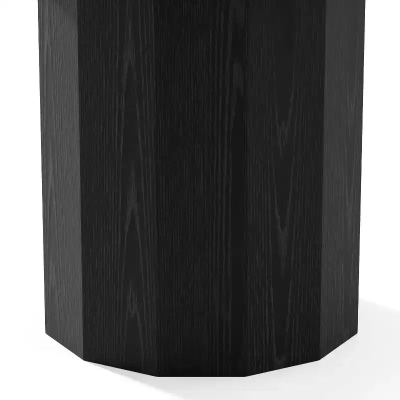 Dovelina Tavolo da Pranzo Rotondo Mid-Century, Tavolo da Cucina in Legno, Tavolo da Pranzo per 4 Persone - Nero