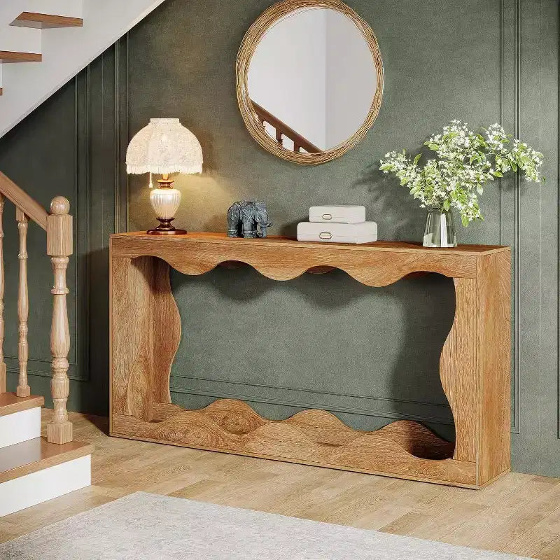 Tavolo console da fattoria Lantine da 63 pollici con contenitore
