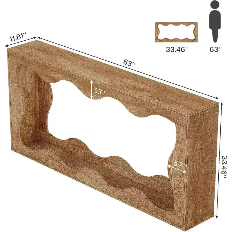 Tavolo console da fattoria Lantine da 63 pollici con contenitore