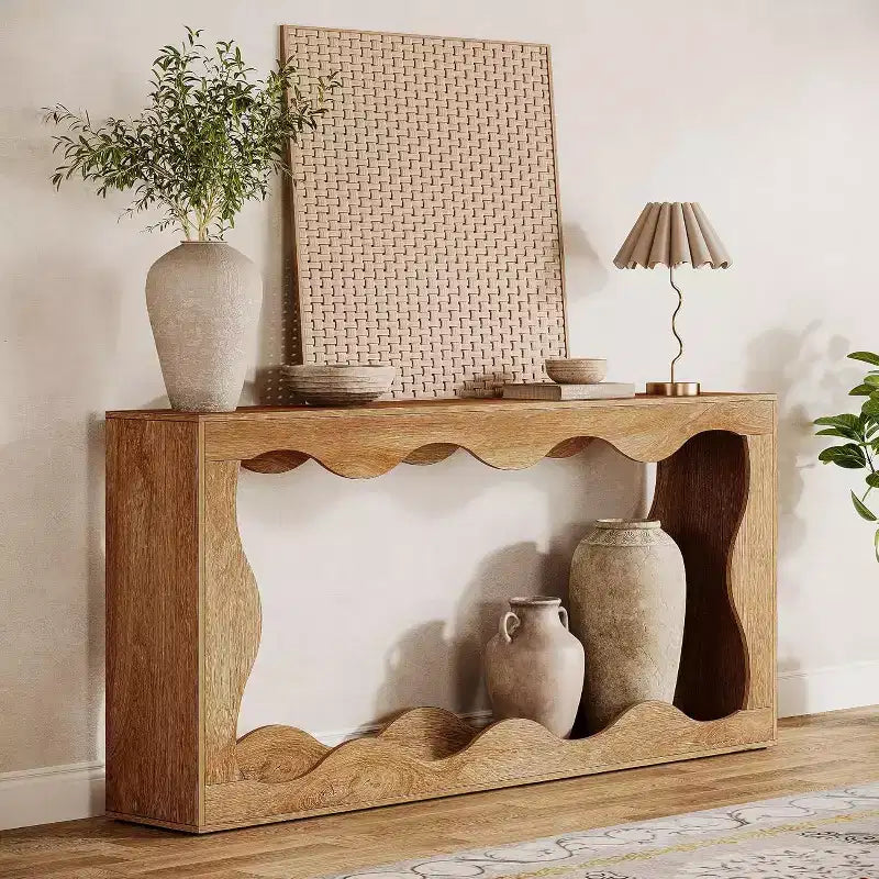 Tavolo console da fattoria Lantine da 63 pollici con contenitore