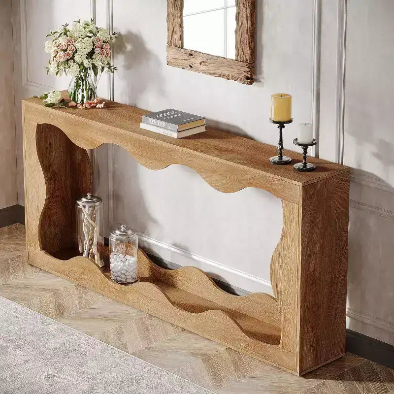 Tavolo console da fattoria Lantine da 63 pollici con contenitore
