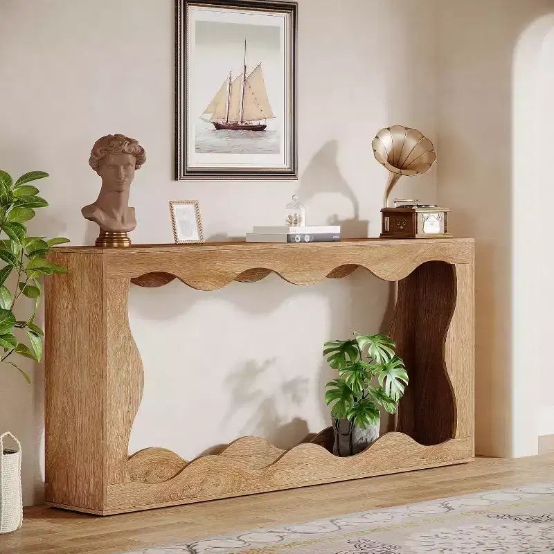 Tavolo console da fattoria Lantine da 63 pollici con contenitore