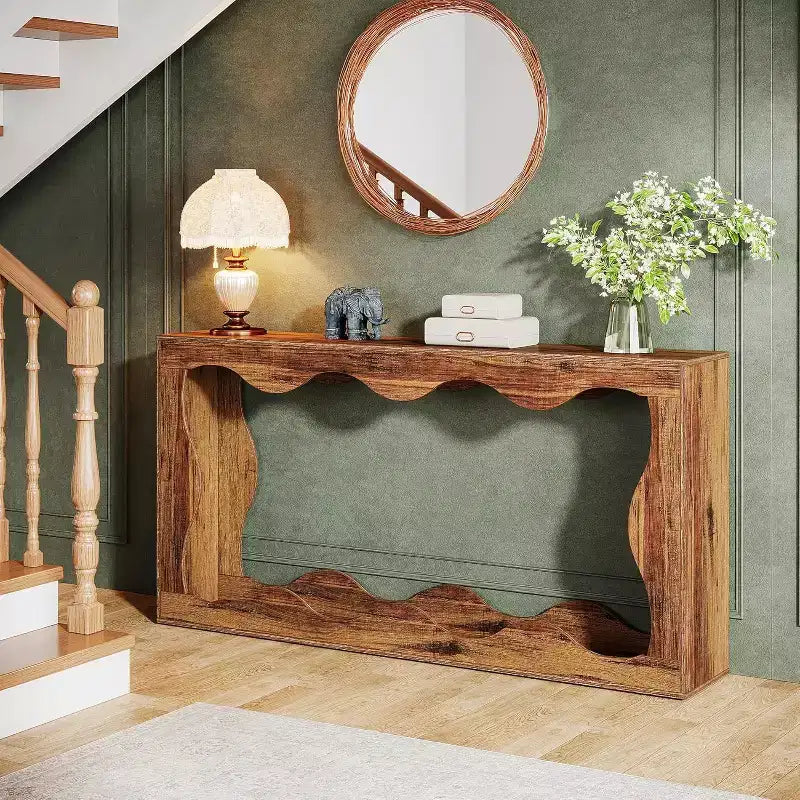 Tavolo console da fattoria Lantine da 63 pollici con contenitore