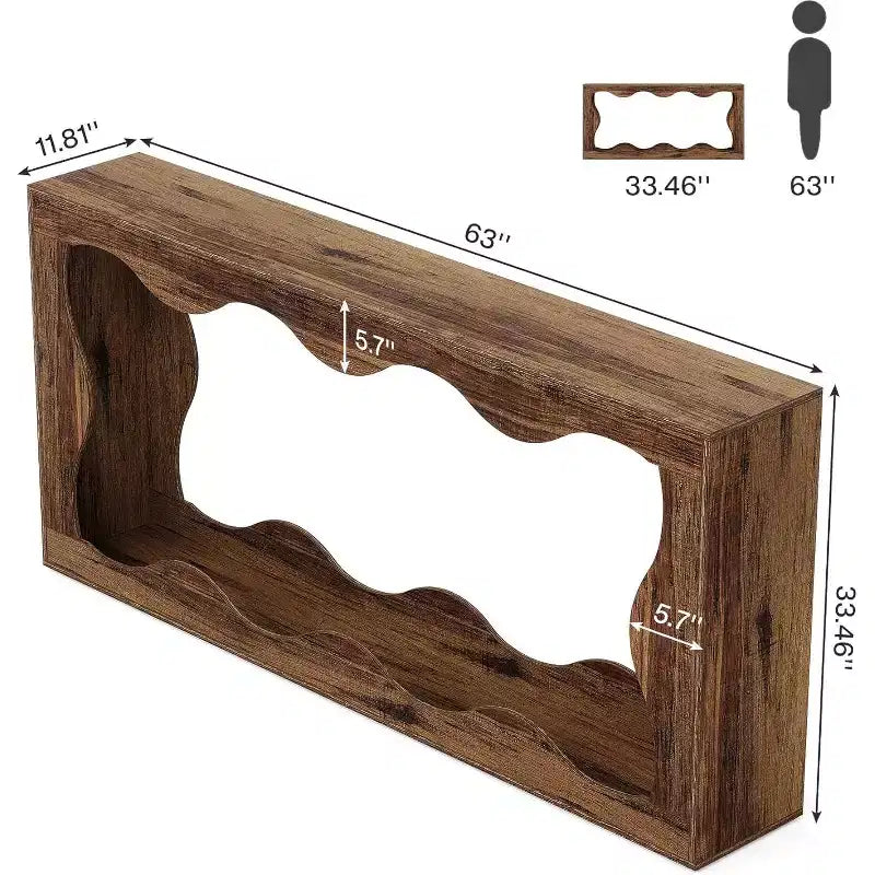 Tavolo console da fattoria Lantine da 63 pollici con contenitore