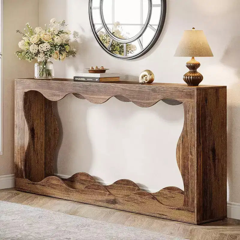 Tavolo console da fattoria Lantine da 63 pollici con contenitore
