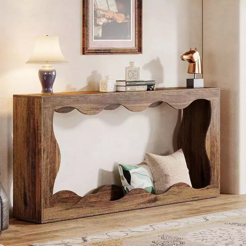 Tavolo console da fattoria Lantine da 63 pollici con contenitore