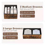 Cassettiera per camera da letto con 5 cassetti, cassettiere piccole e comò, unità organizer verticale in tessuto a torre con cassetti