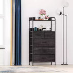 Cassettiera per camera da letto con 5 cassetti, cassettiere piccole e comò, unità organizer verticale in tessuto a torre con cassetti