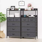 Cassettiera per camera da letto con 5 cassetti, cassettiere piccole e comò, unità organizer verticale in tessuto a torre con cassetti