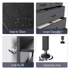 Cassettiera per camera da letto con 5 cassetti, cassettiere piccole e comò, unità organizer verticale in tessuto a torre con cassetti