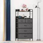 Cassettiera per camera da letto con 5 cassetti, cassettiere piccole e comò, unità organizer verticale in tessuto a torre con cassetti
