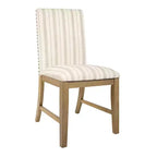 HomePop Lot de 2 chaises de salle à manger en bois rembourrées avec tablier en contreplaqué, capacité de 136 kg