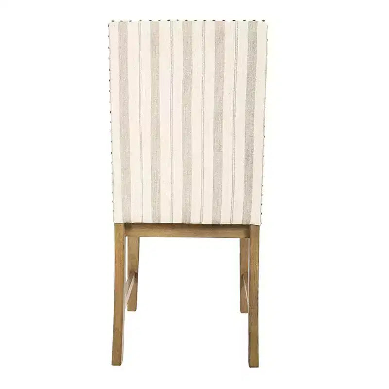 HomePop Lot de 2 chaises de salle à manger en bois rembourrées avec tablier en contreplaqué, capacité de 136 kg