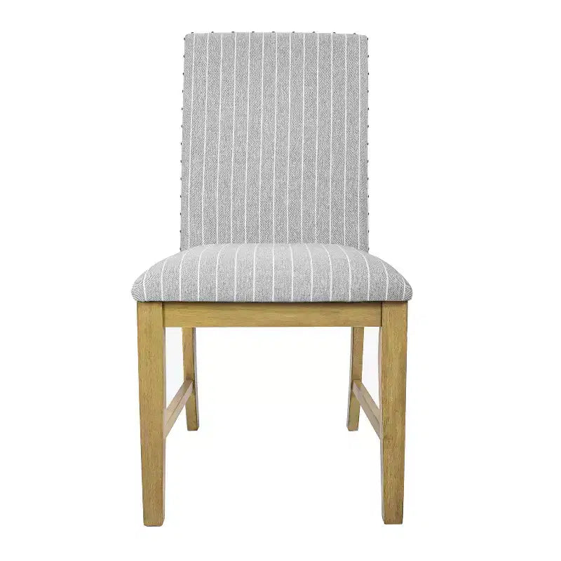 HomePop Lot de 2 chaises de salle à manger en bois rembourrées avec tablier en contreplaqué, capacité de 136 kg