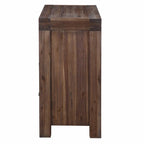 Letto contenitore con pediera in legno massello, color marrone mattone