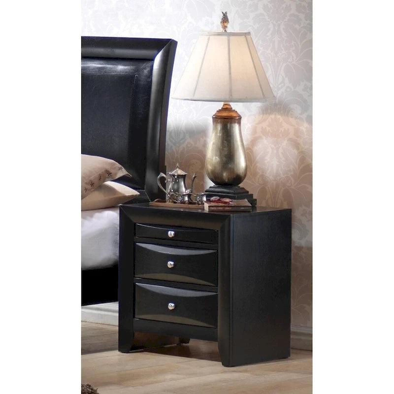Set camera da letto Jazz Black da 6 pezzi con contenitore