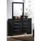 Set camera da letto Jazz Black da 6 pezzi con contenitore