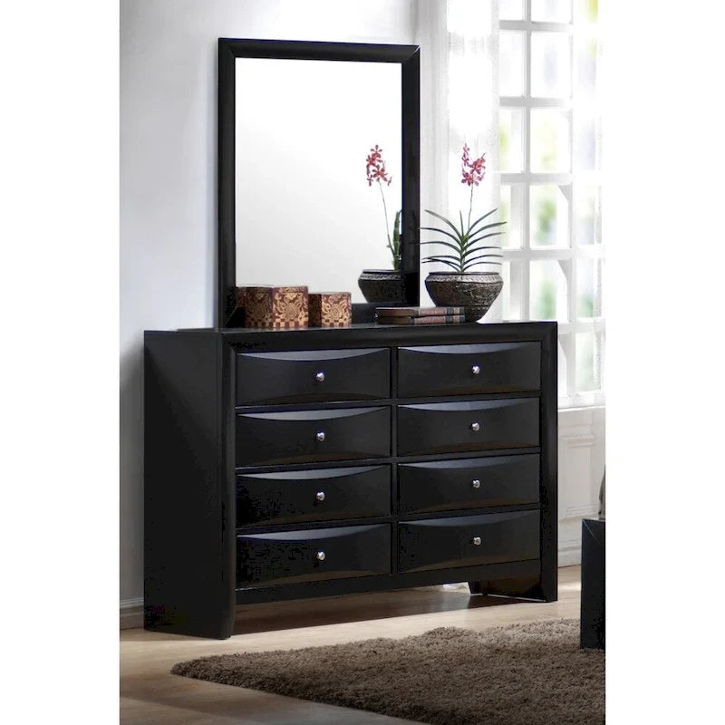 Set camera da letto Jazz Black da 6 pezzi con contenitore