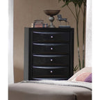 Set camera da letto Jazz Black da 6 pezzi con contenitore