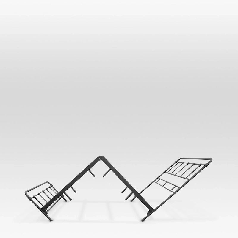 Telaio letto in metallo in stile industriale moderno