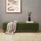 Poggiapiedi imbottito in legno Felix di Christopher Knight Home