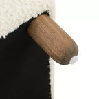 Poggiapiedi imbottito in legno Felix di Christopher Knight Home