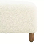 Poggiapiedi imbottito in legno Felix di Christopher Knight Home
