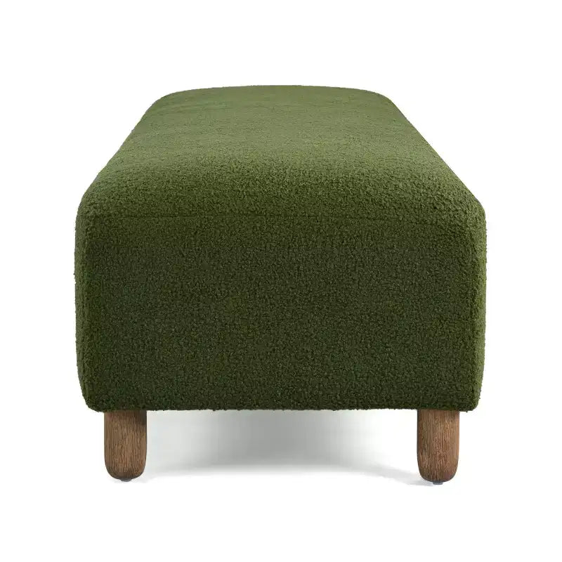 Poggiapiedi imbottito in legno Felix di Christopher Knight Home