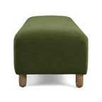 Poggiapiedi imbottito in legno Felix di Christopher Knight Home
