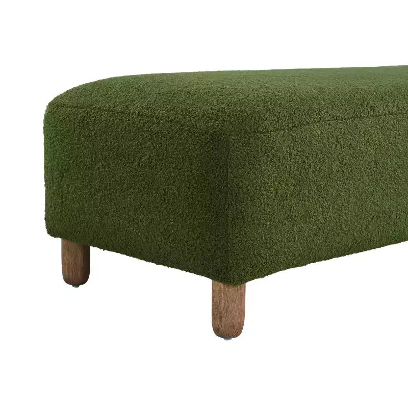 Poggiapiedi imbottito in legno Felix di Christopher Knight Home