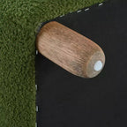 Poggiapiedi imbottito in legno Felix di Christopher Knight Home