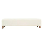 Poggiapiedi imbottito in legno Felix di Christopher Knight Home