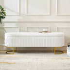 Panca contenitore Bernardo con scomparti interni e motivo trapuntato a canali|ART OF LIVING DESIGNS