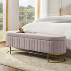 Panca contenitore Bernardo con scomparti interni e motivo trapuntato a canali|ART OF LIVING DESIGNS