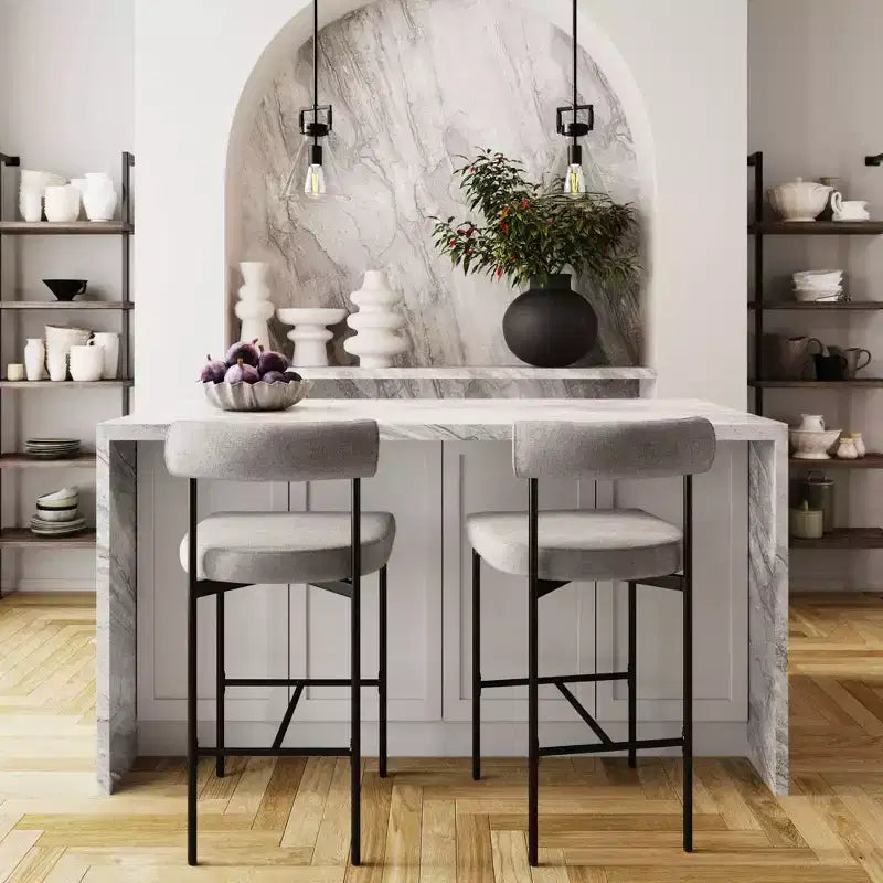 Nathan James Set di 2 sgabelli da bar altezza bancone Dahlia